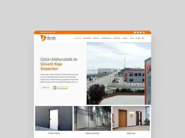 Dimak Kapı web sitesi